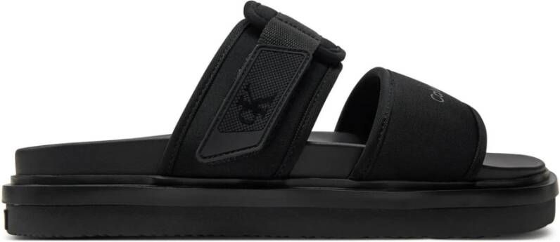 Calvin Klein Jeans Zwarte Clip Bevestiging Sandalen Black Heren