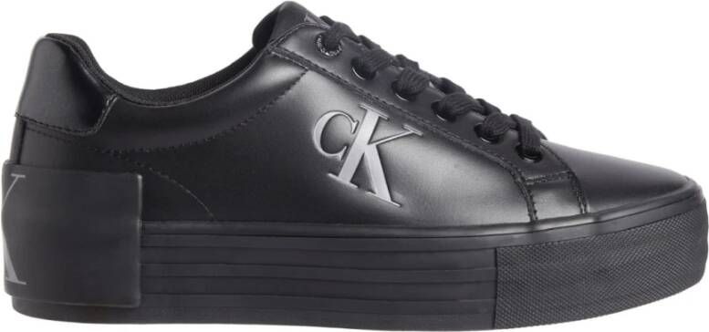 Calvin Klein Jeans Zwarte Flatform Sneakers Vrouwen Black Dames