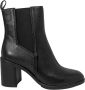 Calvin Klein Jeans Zwarte Leren Slip-On Blokhak Laarzen Black Dames - Thumbnail 1