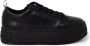 Calvin Klein Jeans Zwarte Leren Sportieve Sneakers Black Dames - Thumbnail 2