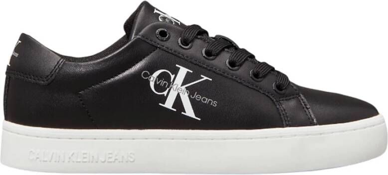 Calvin Klein Sneakers CLASSIC CUPSOLE LACEUP LTH WN met zijlogo vrijetijdsschoen lage schoen veterschoen