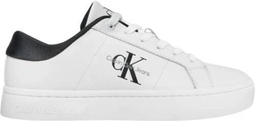 Calvin Klein Klassieke Cupsole Lowl Sneakers Bright White-Black White Dames