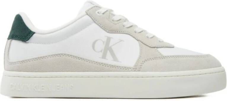 Calvin Klein Klassieke Cupsole Nylon Sneakers Beige Heren