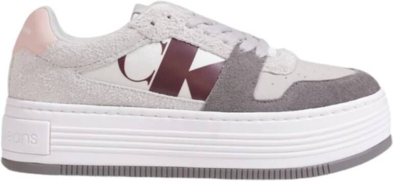 Calvin Klein Leren Sneaker Dames Herfst Winter Collectie Gray Dames