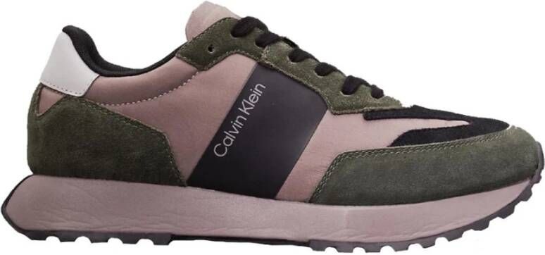 Calvin Klein Tricolor Suède Veterschoenen Multicolor Heren