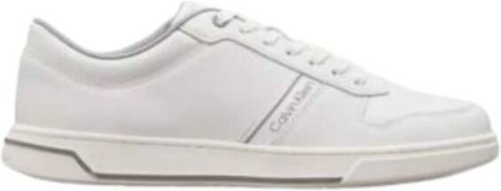 Calvin Klein Lage Top Veterschoenen met Logo White Heren