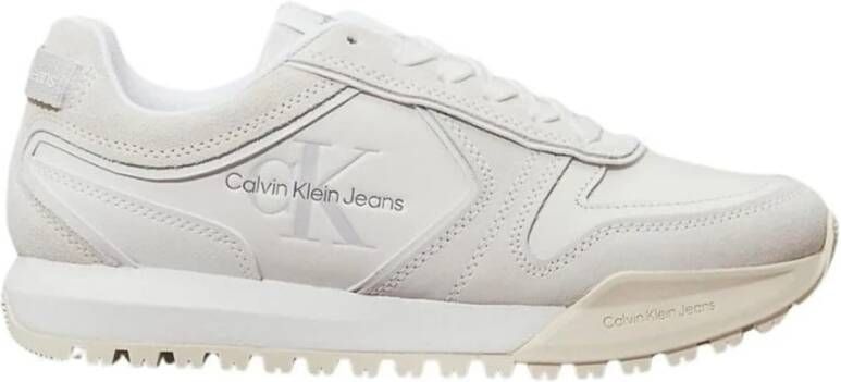 Calvin Klein Leren Hardloopschoenen Toothy Wit White Dames