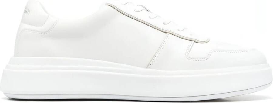 Calvin Klein Leren Sneakers voor Heren White Heren