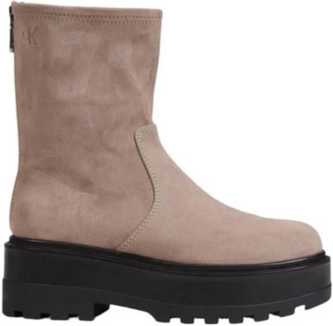 Calvin Klein Laarsjes FLATFORM ZIP MG SS Plateau herfstmode boots met praktische hakrits