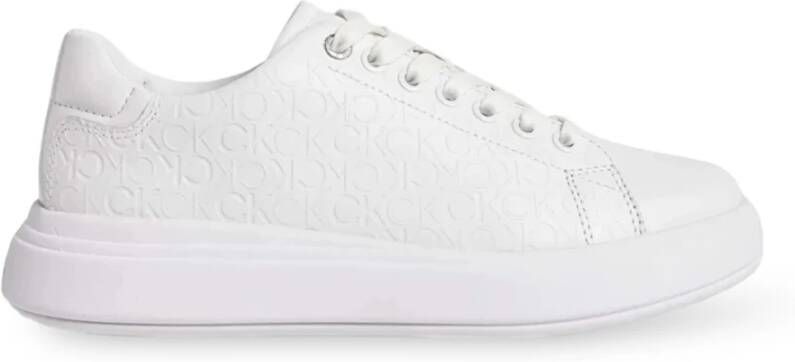 CK Calvin Klein Sneakers van leermix met labeldetails model 'RAISED'