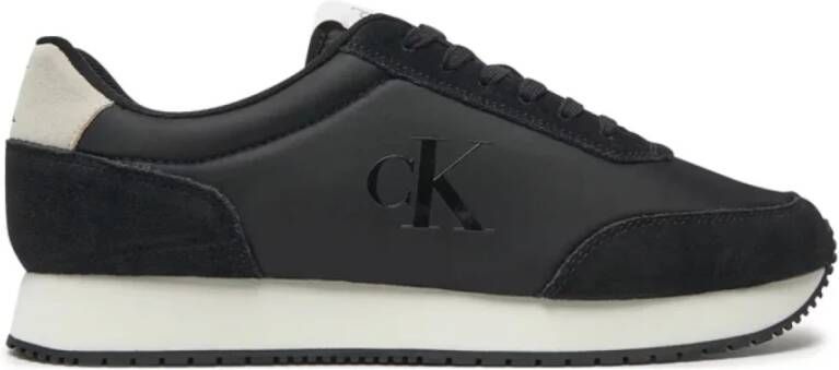 Calvin Klein Jeans Zwarte Casual Synthetische Sneakers Black Heren