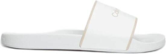 Calvin Klein Rubber Zwembad Slippers Vrouwen White Dames