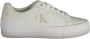 Calvin Klein Sportieve witte vetersneakers met contrastdetails White Dames - Thumbnail 1