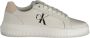 Calvin Klein Witte polyester sneakers met contrastdetails White Dames - Thumbnail 1