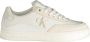 Calvin Klein Witte polyester sneakers met veters contrastdetails print logo White Dames - Thumbnail 1