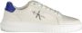 Calvin Klein Witte polyester sneakers met veters print contrastdetails logo White Heren - Thumbnail 1