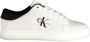 Calvin Klein Witte polyester sneakers met veters contrastdetails print logo White Dames - Thumbnail 12