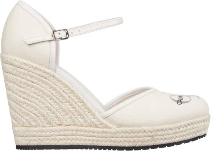 Calvin Klein Sleehak Sandalen White Dames