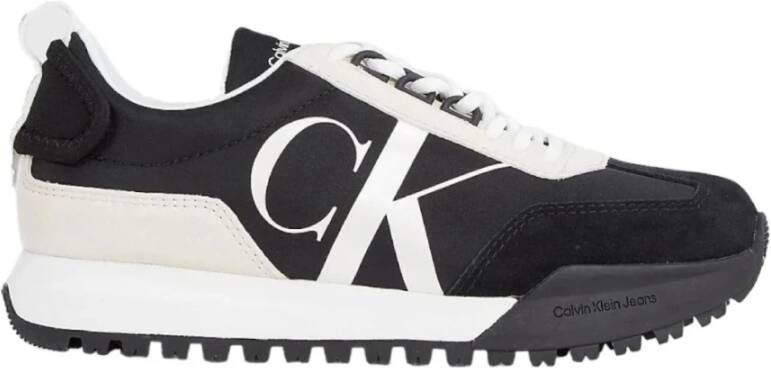 Calvin Klein Jeans Zwarte Pearl Mix Veterschoenen Black Dames