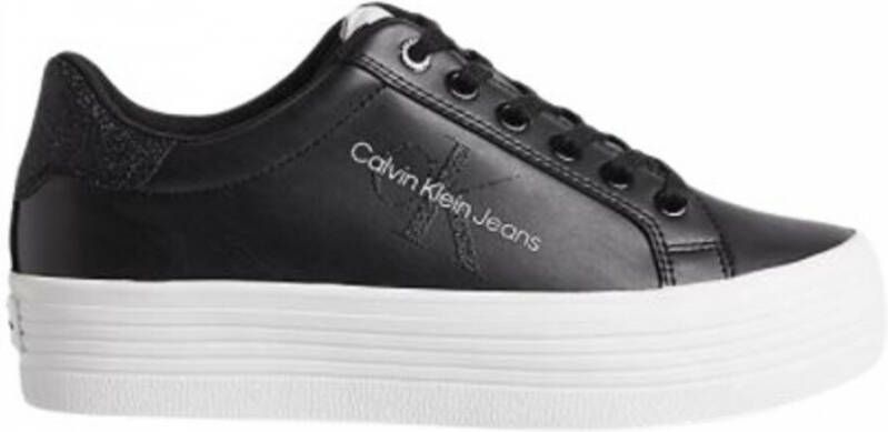 Calvin Klein Plateausneakers met fijne glitterdetails