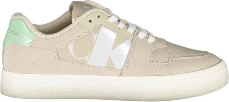 Calvin Klein Sportieve Beige Sneakers met Contrastdetails Beige