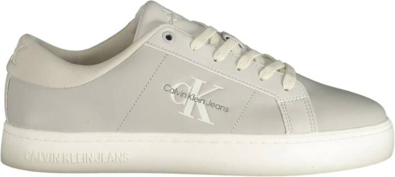 Calvin Klein Sportieve Grijze Veterschoenen met Contrastdetails Gray Heren