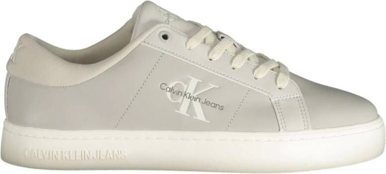 Calvin Klein Sportieve Grijze Veterschoenen met Logoprint Gray Heren