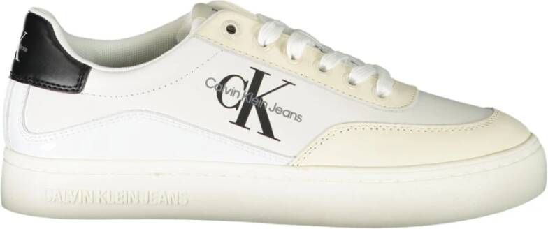 Calvin Klein Sportieve witte sneakers met contrastdetails White Dames