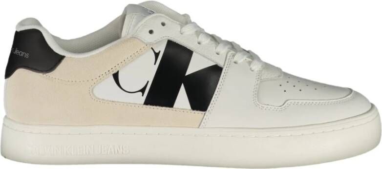 Calvin Klein Sportieve witte sneakers met contrastdetails White Heren