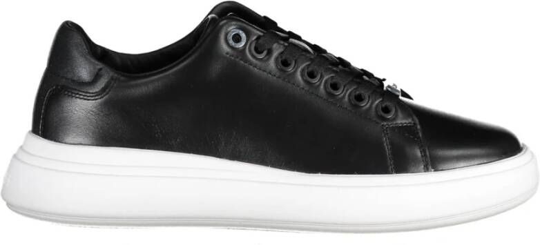 Calvin Klein Zwarte Polyester Sneaker met Contrasterende Details Black Dames