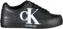 Calvin Klein Zwarte Polyester Sneaker met Contrasterende Details Zwart - Thumbnail 4