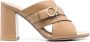 Calvin Klein Stijlvolle Leren Hakken Muiltjes Beige Dames - Thumbnail 6