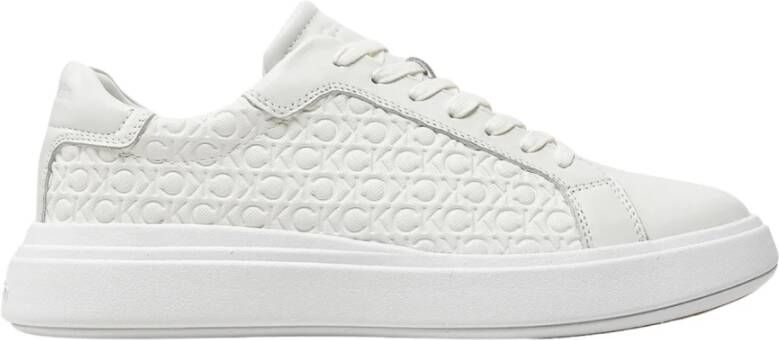 Calvin Klein Stijlvolle Vetersneakers White Heren