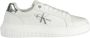 Calvin Klein Witte polyester sneakers met veters print contrastdetails logo White Heren - Thumbnail 10