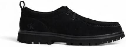 Calvin Klein Suede Casual Schoenen Black Heren