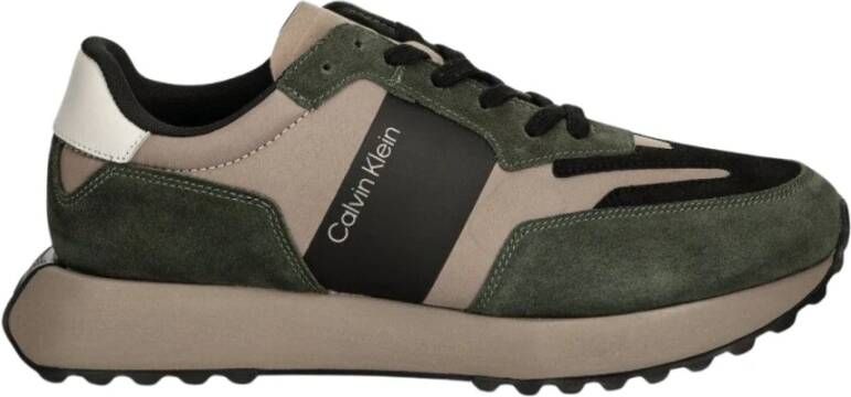 Calvin Klein Tricolor Suède Veterschoenen Multicolor Heren