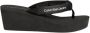 Calvin Klein Jeans Zwarte Casual Textiel Dames Sandalen Black Dames - Thumbnail 6