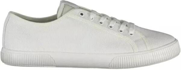 Calvin Klein Witte Katoenen Sneaker met Contrasterende Details White Heren