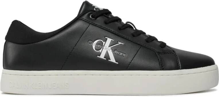 Calvin Klein witte leren sneakers Black Heren