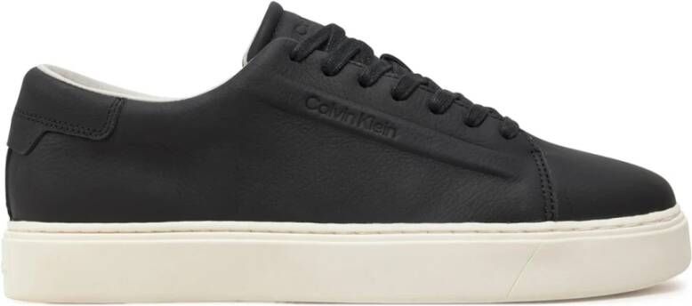 Calvin Klein witte leren sneakers Black Heren