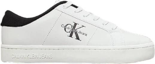 Calvin Klein Witte Leren Sneakers White Dames