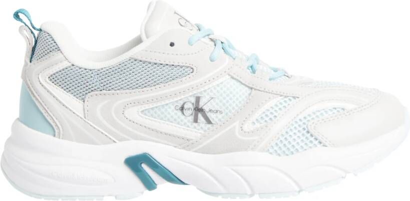 Calvin Klein Witte Leren Sneakers White Dames