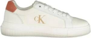 Calvin Klein Witte polyester sneakers met ademend ontwerp White Dames