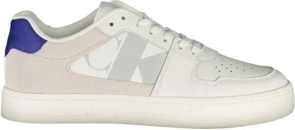 Calvin Klein Witte Polyester Sneakers met Contrastdetails White Heren