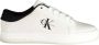 Calvin Klein Witte polyester sneakers met veters contrastdetails print logo White Dames - Thumbnail 20