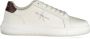 Calvin Klein Witte polyester sneakers met veters print contrastdetails logo White Heren - Thumbnail 1