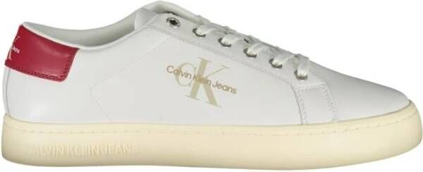 Calvin Klein witte vetersneakers White Heren