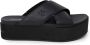 Calvin Klein Slippers FLATFORM CROSS MG UC plateau zomerschoen pantoffels met kruisverband - Thumbnail 1