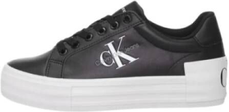 Calvin Klein Plateausneakers VULC FLATFORM BOLD LTH met logoprint opzij