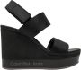 Calvin Klein Jeans Zwarte Sleehak Sandaal Webbing Vrouwen Black Dames - Thumbnail 12